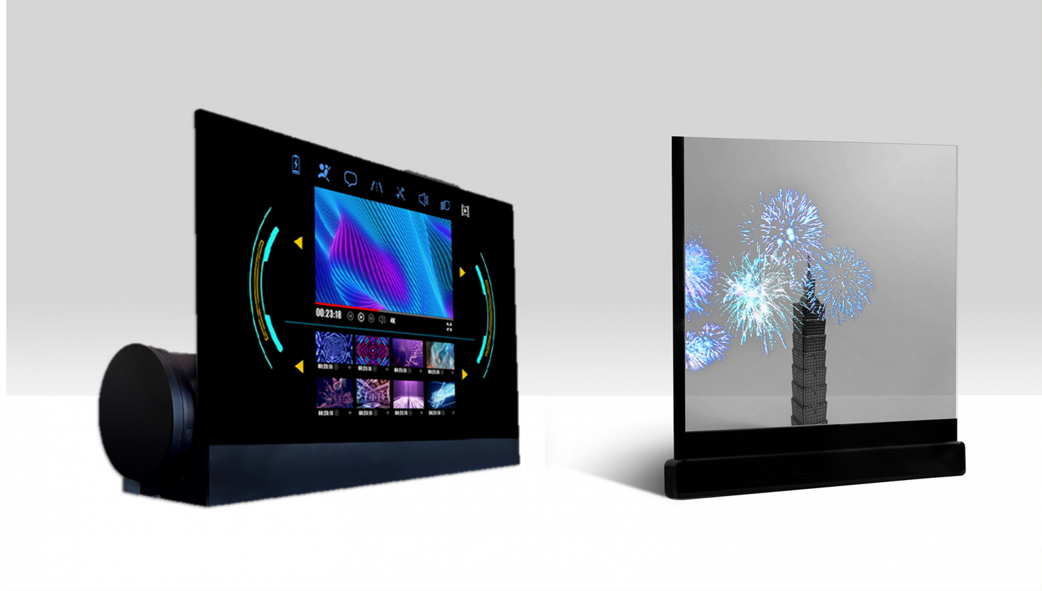 可捲式、折疊性、高透明